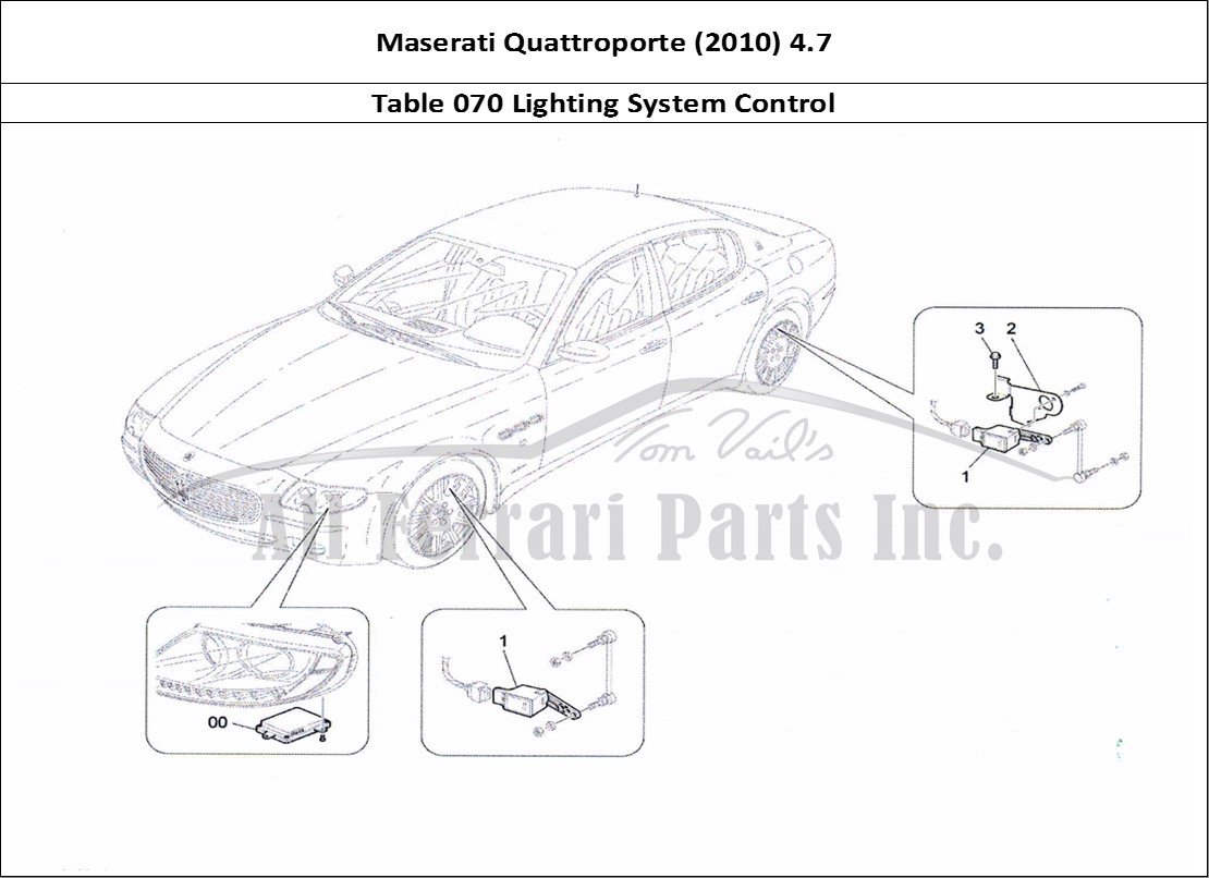 Ferrari Parts Maserati QTP. (2010) 4.7 Page 070 Lighting System Control