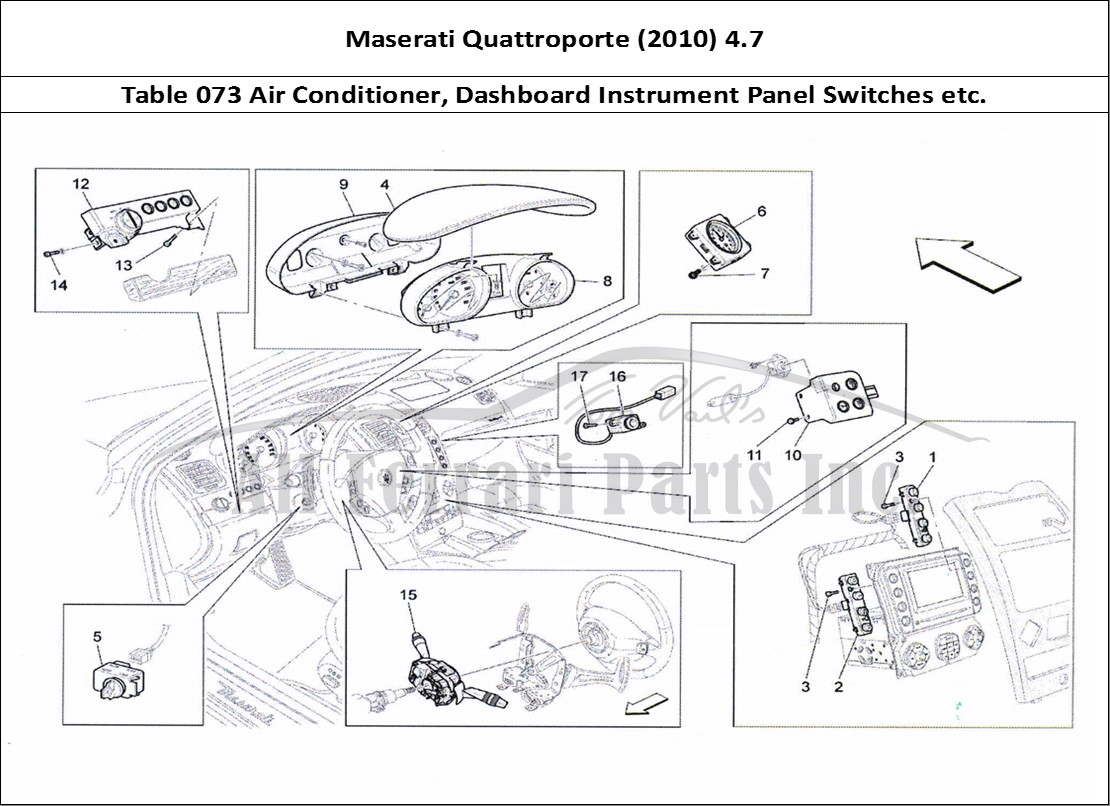 Ferrari Parts Maserati QTP. (2010) 4.7 Page 076 Dashboard Devices