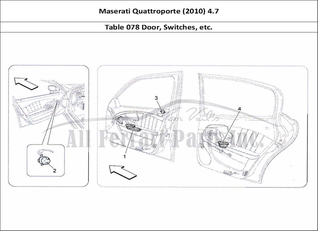 Ferrari Parts Maserati QTP. (2010) 4.7 Page 078 Door Devices
