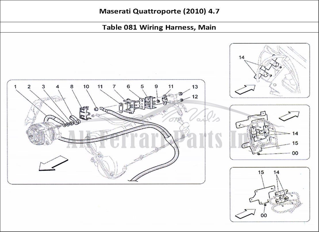 Ferrari Parts Maserati QTP. (2010) 4.7 Page 081 Main Wiring
