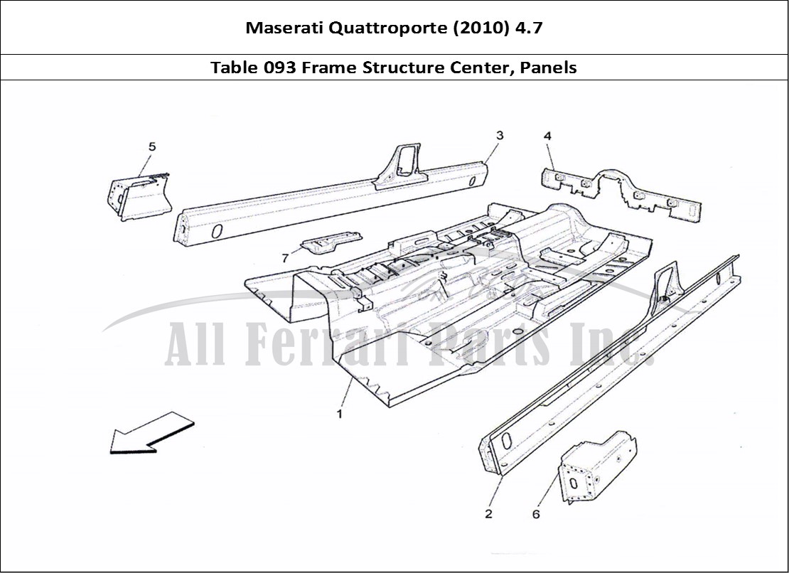 Ferrari Parts Maserati QTP. (2010) 4.7 Page 093 Central Structural Frames