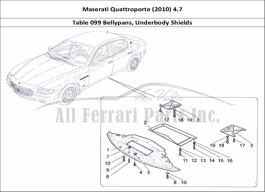 Ferrari Parts Maserati QTP. (2010) 4.7 Page 099 Underbody And Underfloor