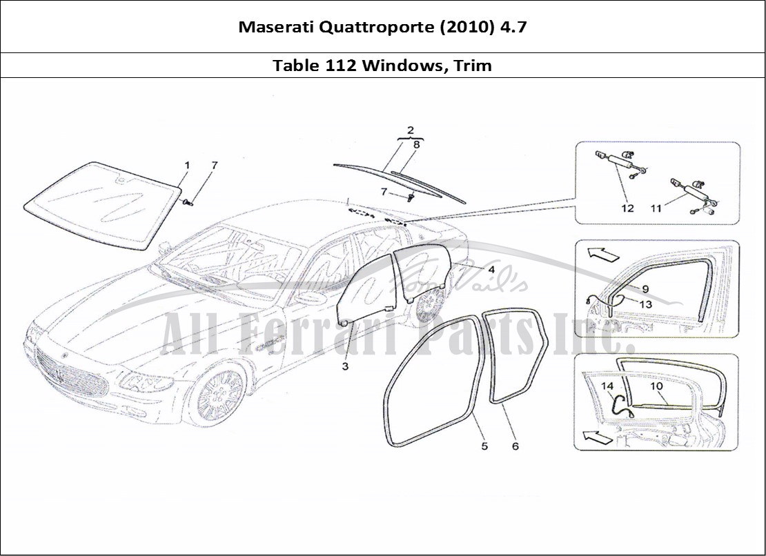 Ferrari Parts Maserati QTP. (2010) 4.7 Page 112 Windows And Window Strips