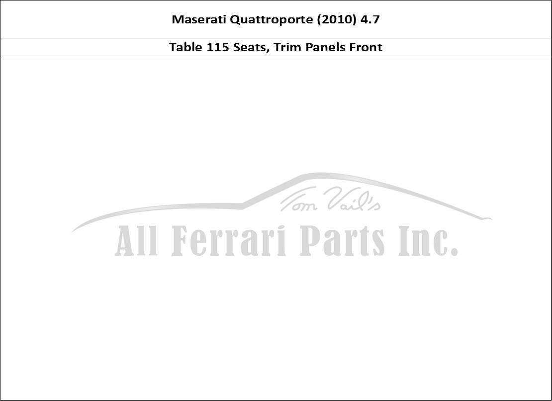 Ferrari Parts Maserati QTP. (2010) 4.7 Page 115 Front Seats: Trim Panels