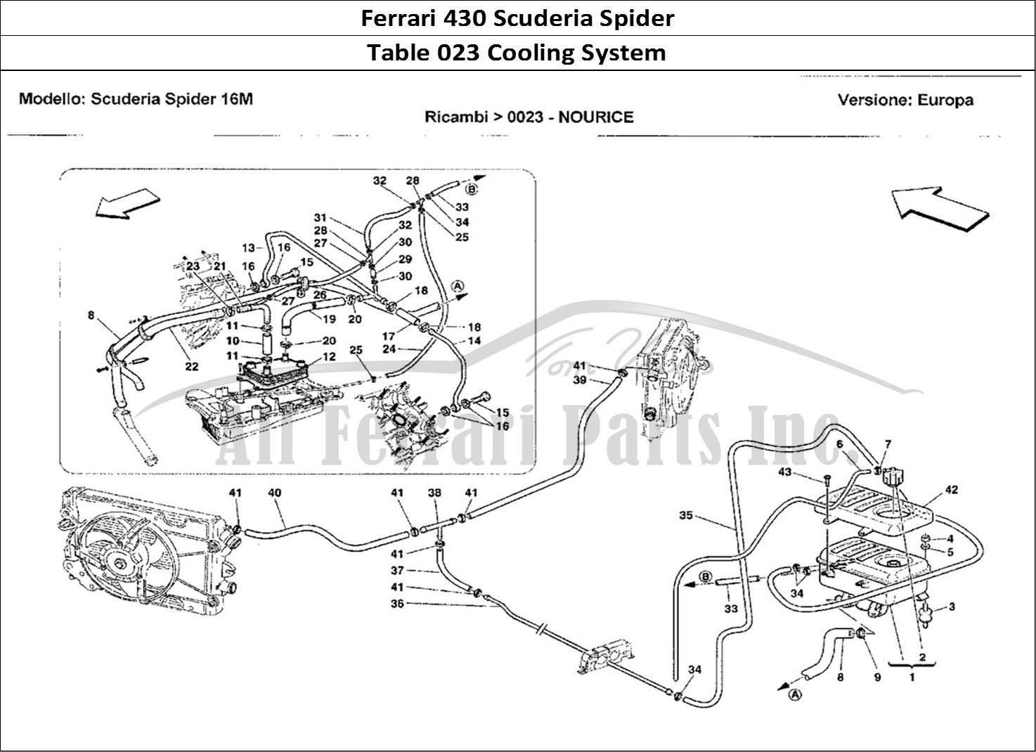 Ferrari Parts Ferrari 430 Scuderia Spider 16M Page 023 Nourice