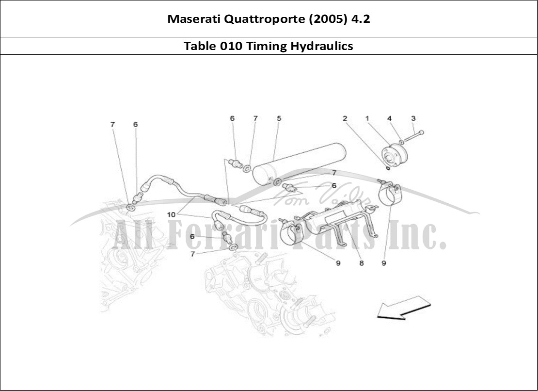 Ferrari Parts Maserati QTP. (2005) 4.2 Page 010 Timing Hydraulics