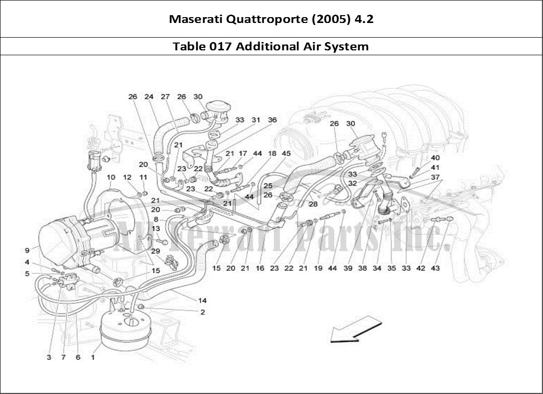 Ferrari Parts Maserati QTP. (2005) 4.2 Page 017 Additional Air System