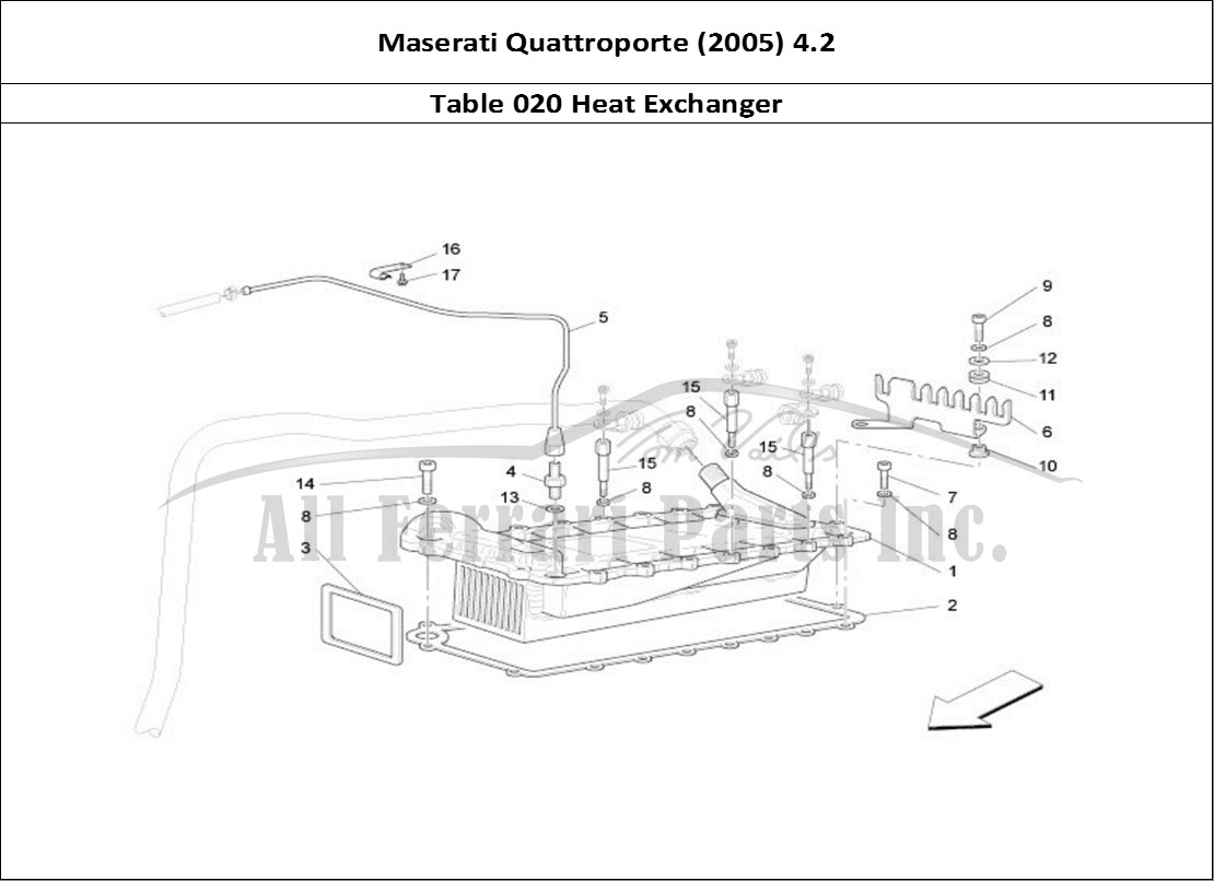 Ferrari Parts Maserati QTP. (2005) 4.2 Page 020 Heat Exchanger
