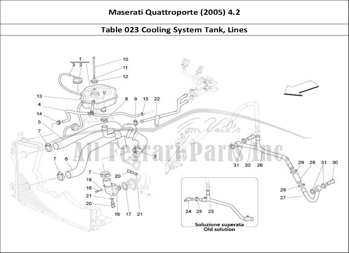 Ferrari Parts Maserati QTP. (2005) 4.2 Page 023 Cooling System: Nourice