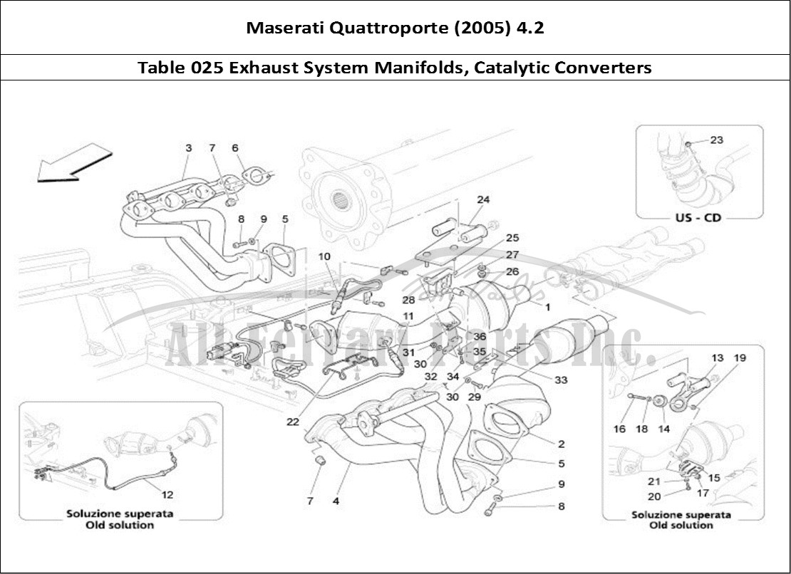 Ferrari Parts Maserati QTP. (2005) 4.2 Page 025 Pre-catalytic Converters