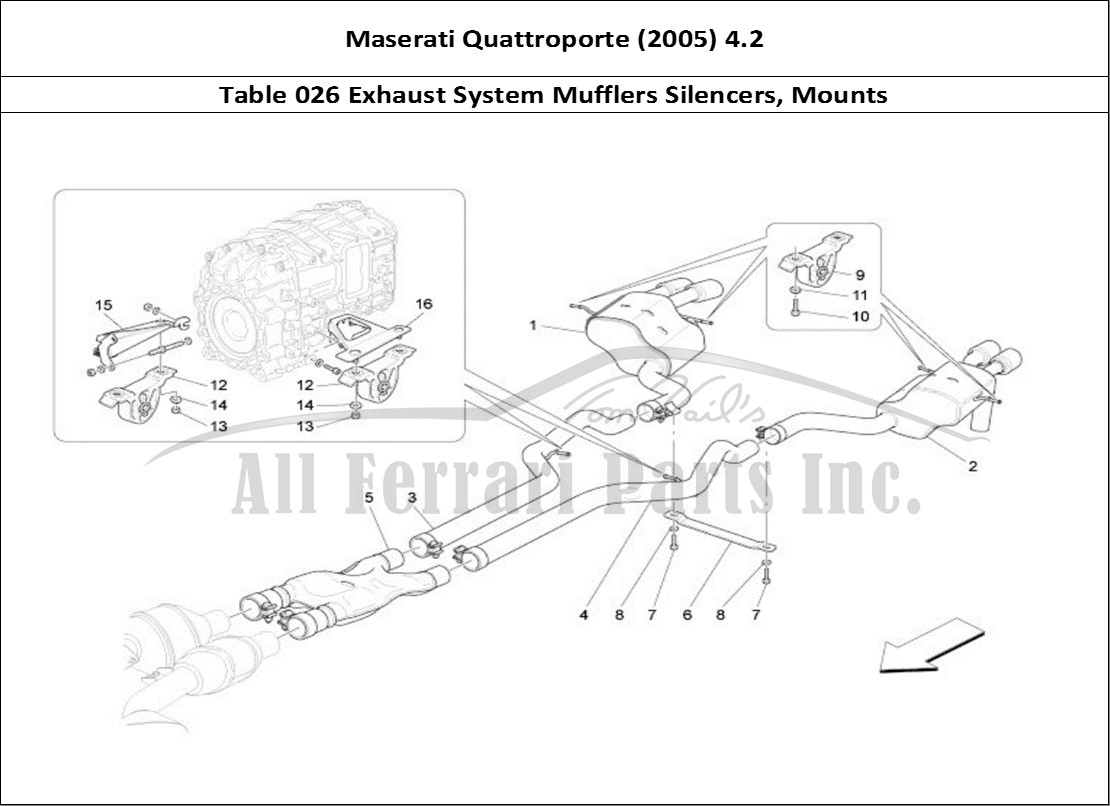 Ferrari Parts Maserati QTP. (2005) 4.2 Page 026 Silencers