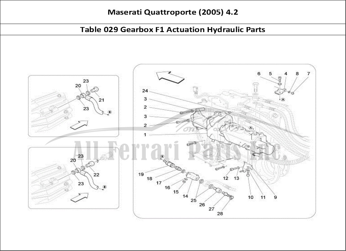 Ferrari Parts Maserati QTP. (2005) 4.2 Page 029 Actuation Hydraulic Part