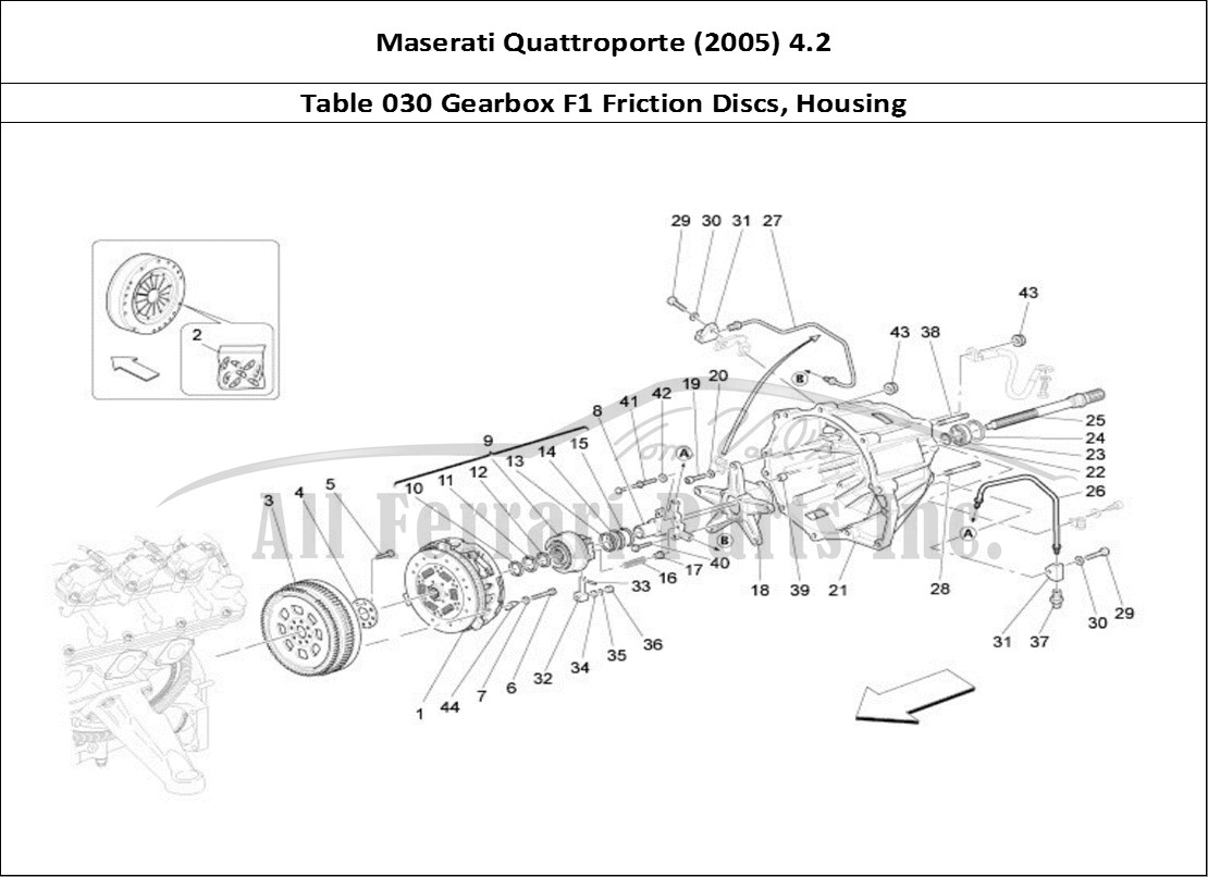 Ferrari Parts Maserati QTP. (2005) 4.2 Page 030 Friction Discs And Housi