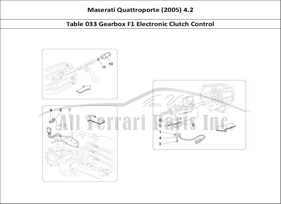 Ferrari Parts Maserati QTP. (2005) 4.2 Page 033 Electronic Clutch Contro