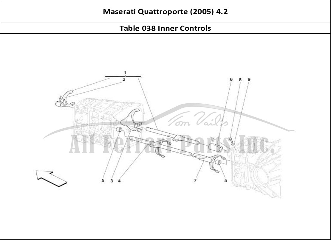 Ferrari Parts Maserati QTP. (2005) 4.2 Page 038 Inner Controls