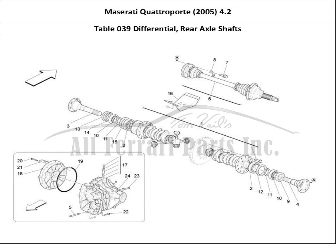 Ferrari Parts Maserati QTP. (2005) 4.2 Page 039 Differential And Rear Ax