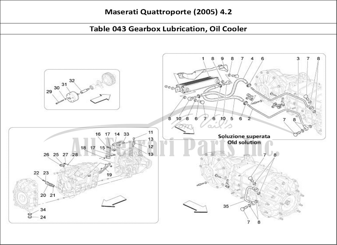 Ferrari Parts Maserati QTP. (2005) 4.2 Page 043 Lubrication And Gearbox