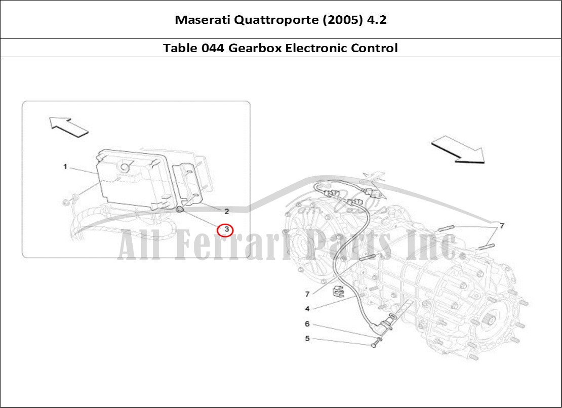 Ferrari Parts Maserati QTP. (2005) 4.2 Page 044 Electronic Control (gear