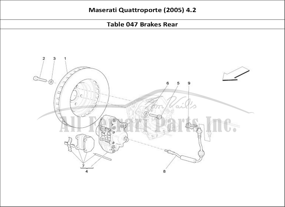 Ferrari Parts Maserati QTP. (2005) 4.2 Page 047 Braking Devices On Rear