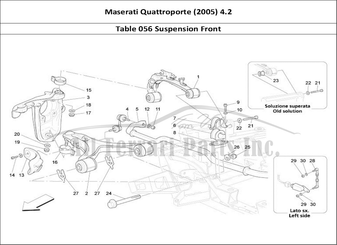 Ferrari Parts Maserati QTP. (2005) 4.2 Page 056 Front Suspension