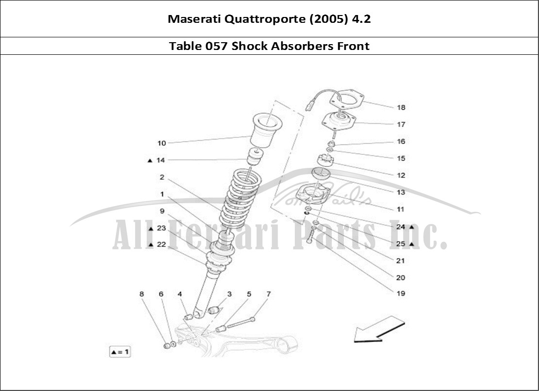 Ferrari Parts Maserati QTP. (2005) 4.2 Page 057 Front Shock Absorber Dev
