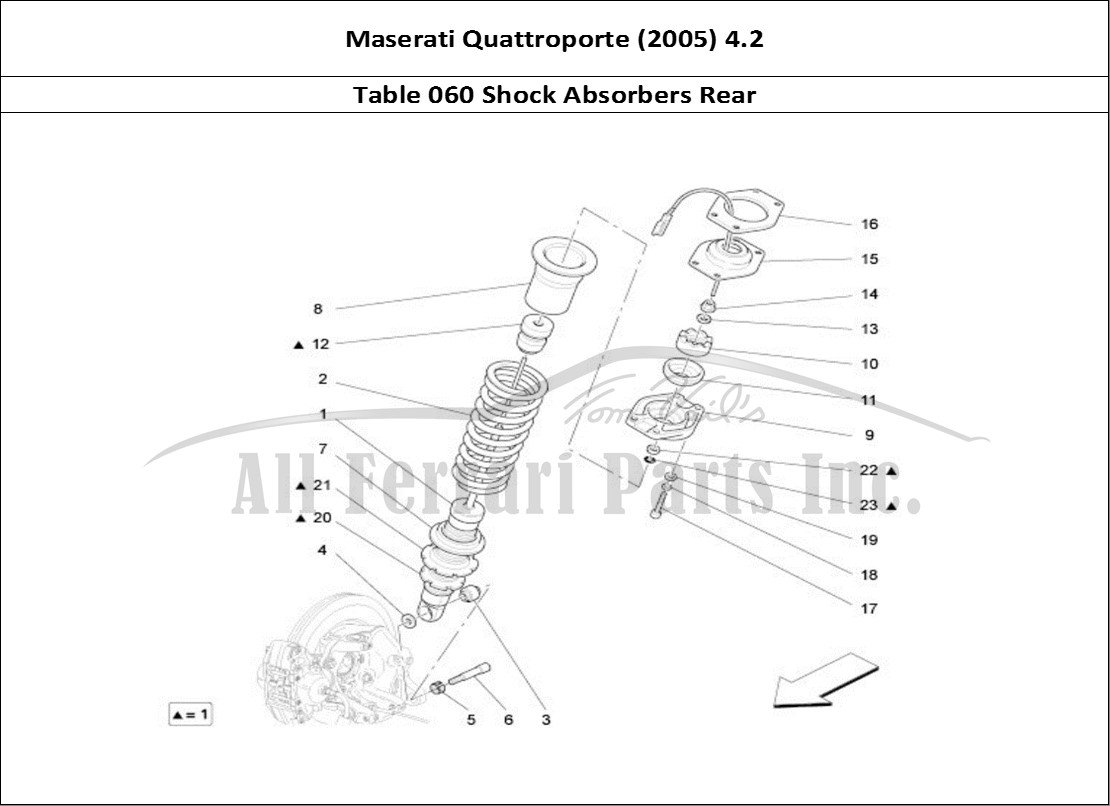 Ferrari Parts Maserati QTP. (2005) 4.2 Page 060 Rear Shock Absorber Devi