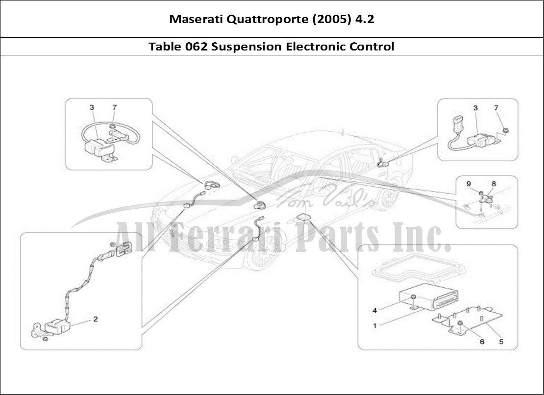 Ferrari Parts Maserati QTP. (2005) 4.2 Page 062 Electronic Control (susp