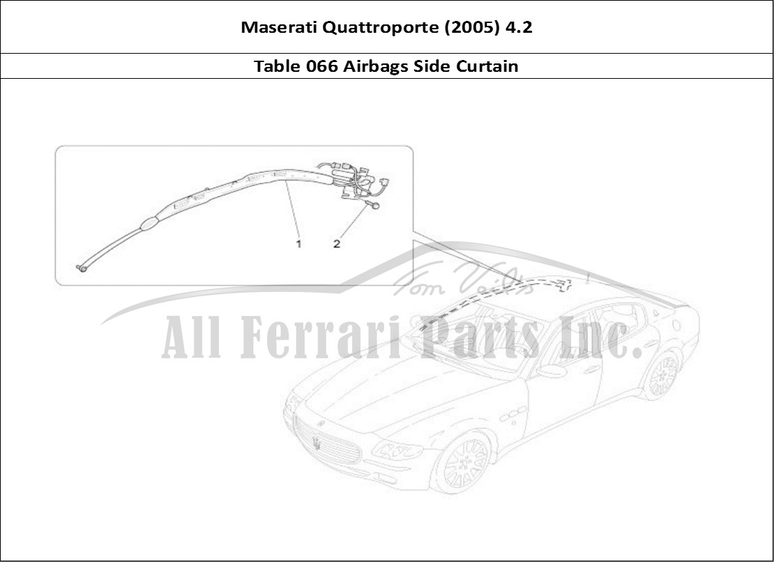 Ferrari Parts Maserati QTP. (2005) 4.2 Page 066 Window Bag System
