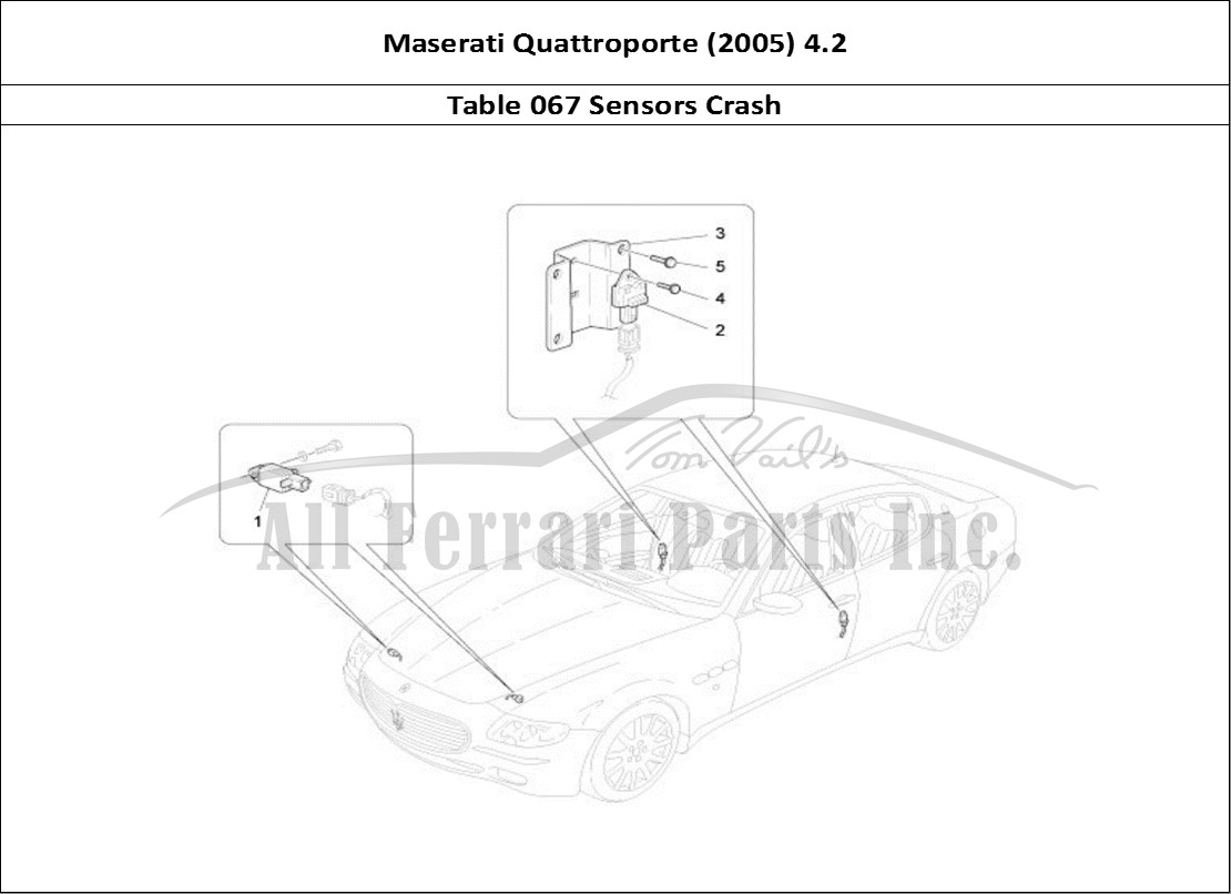 Ferrari Parts Maserati QTP. (2005) 4.2 Page 067 Crash Sensors