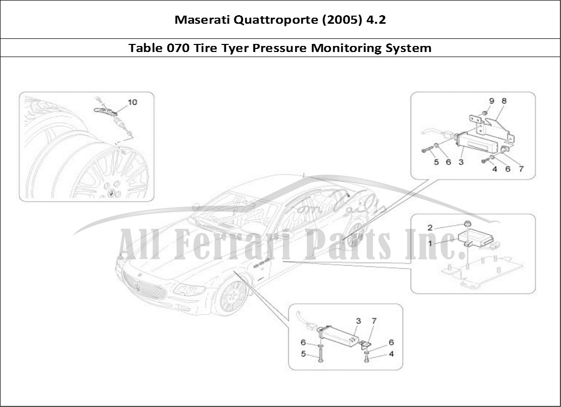 Ferrari Parts Maserati QTP. (2005) 4.2 Page 070 Tyre Pressure Monitoring