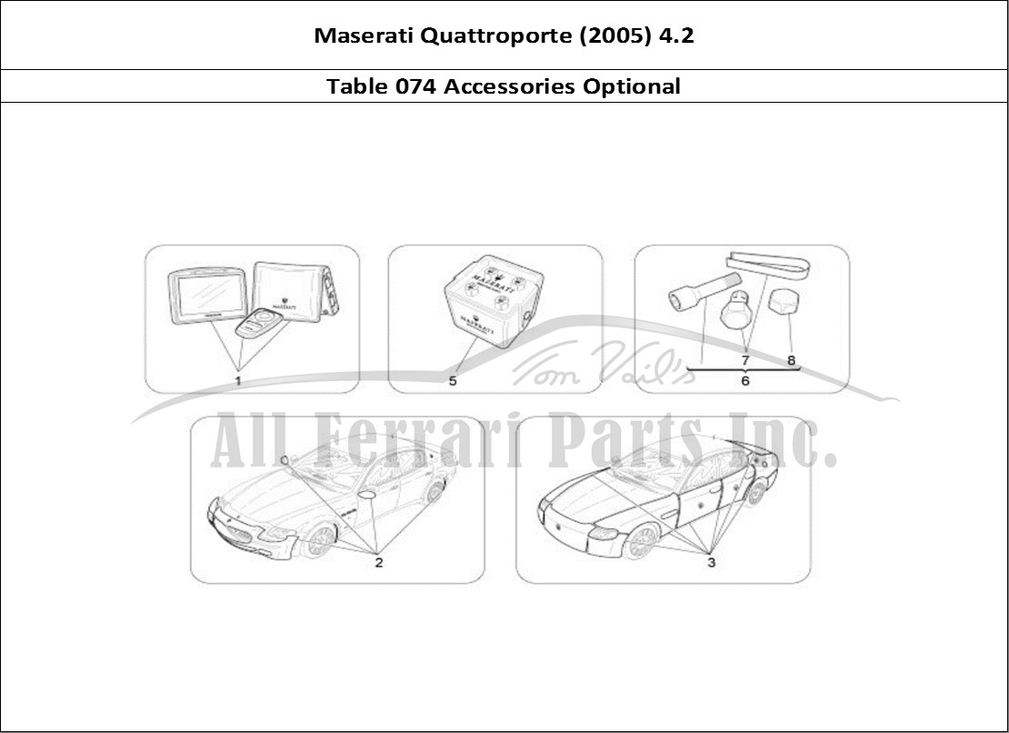 Ferrari Parts Maserati QTP. (2005) 4.2 Page 074 After Market Accessories