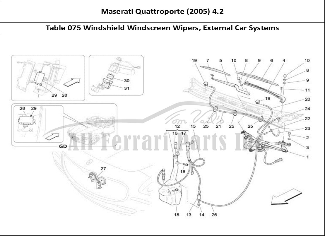 Ferrari Parts Maserati QTP. (2005) 4.2 Page 075 External Vehicle Devices