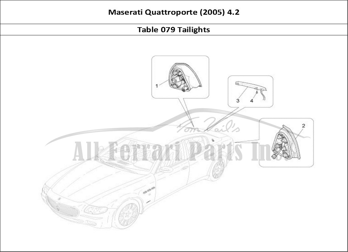 Ferrari Parts Maserati QTP. (2005) 4.2 Page 079 Taillight Clusters