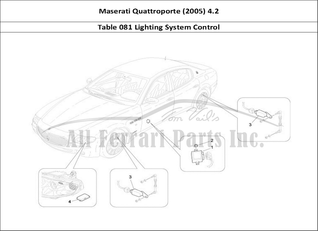Ferrari Parts Maserati QTP. (2005) 4.2 Page 081 Lighting System Control