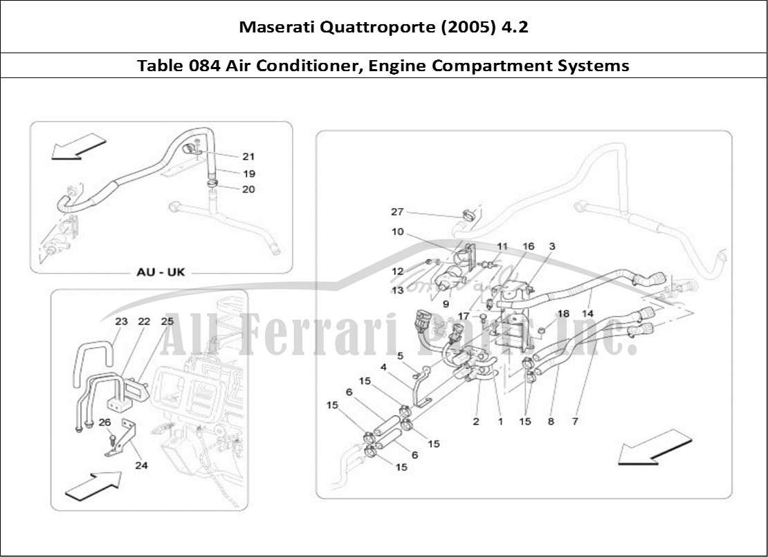 Ferrari Parts Maserati QTP. (2005) 4.2 Page 084 A/c Unit: Engine Compart