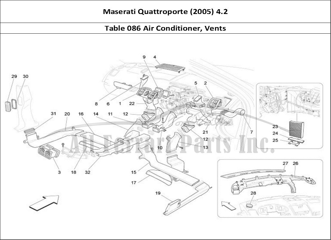 Ferrari Parts Maserati QTP. (2005) 4.2 Page 086 A/c Unit: Diffusion