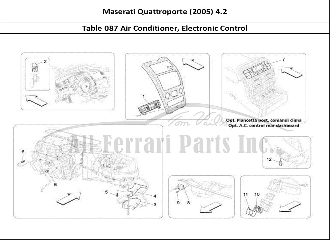 Ferrari Parts Maserati QTP. (2005) 4.2 Page 087 A/c Unit: Electronic Con