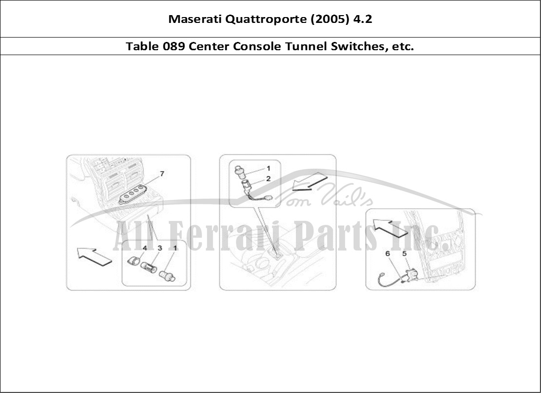 Ferrari Parts Maserati QTP. (2005) 4.2 Page 089 Centre Console Devices