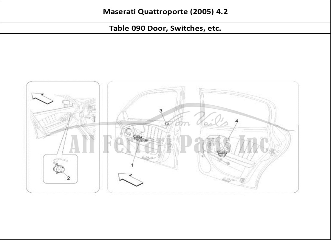 Ferrari Parts Maserati QTP. (2005) 4.2 Page 090 Door Devices