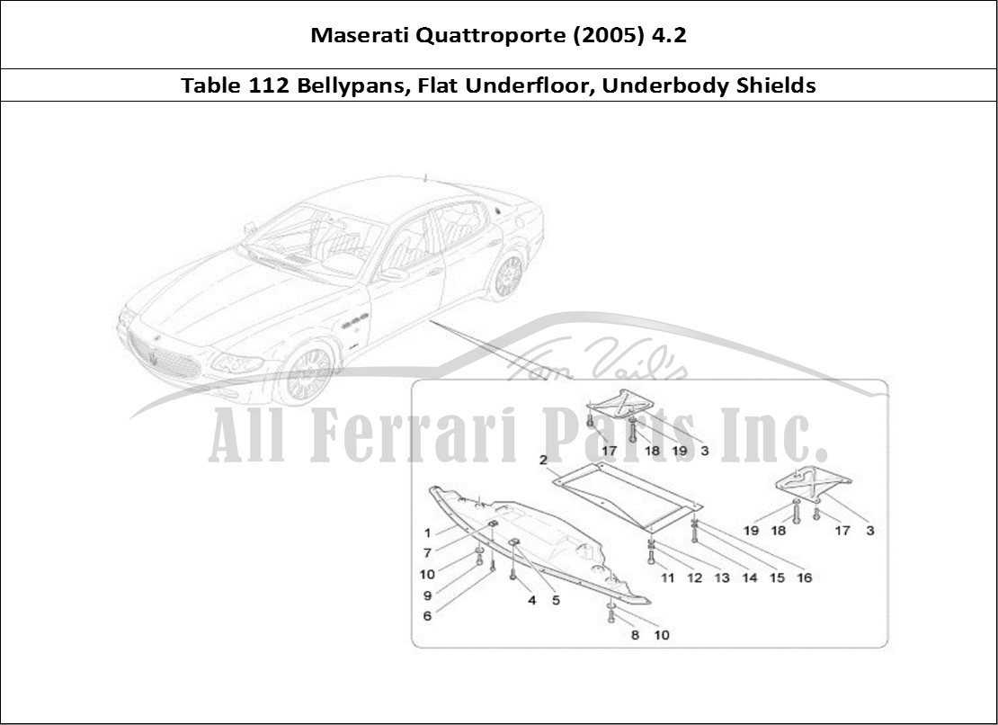 Ferrari Parts Maserati QTP. (2005) 4.2 Page 112 Underbody And Underfloor