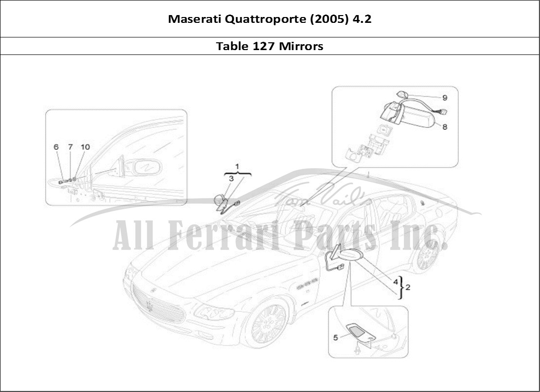 Ferrari Parts Maserati QTP. (2005) 4.2 Page 127 Internal And External Re