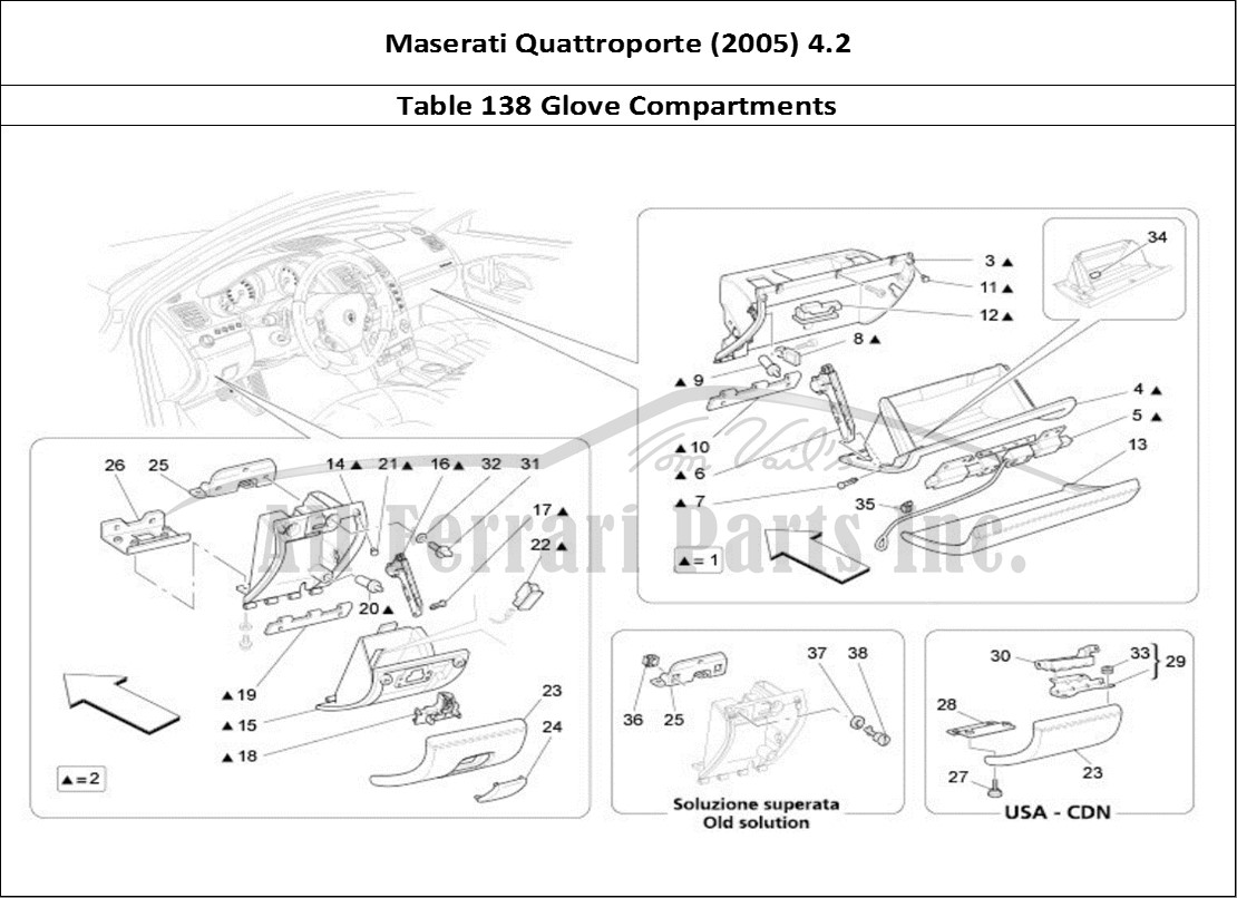 Ferrari Parts Maserati QTP. (2005) 4.2 Page 138 Glove Compartments