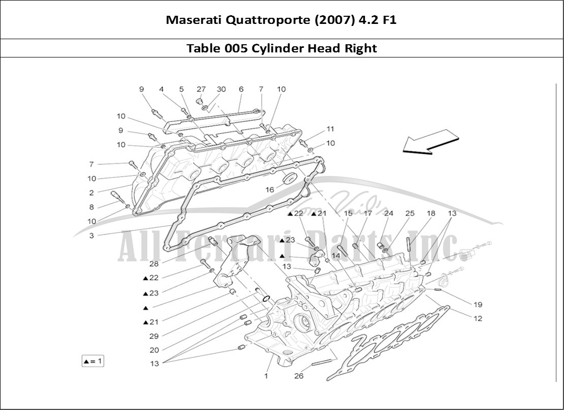 Ferrari Parts Maserati QTP. (2007) 4.2 F1 Page 005 Rh Cylinder Head