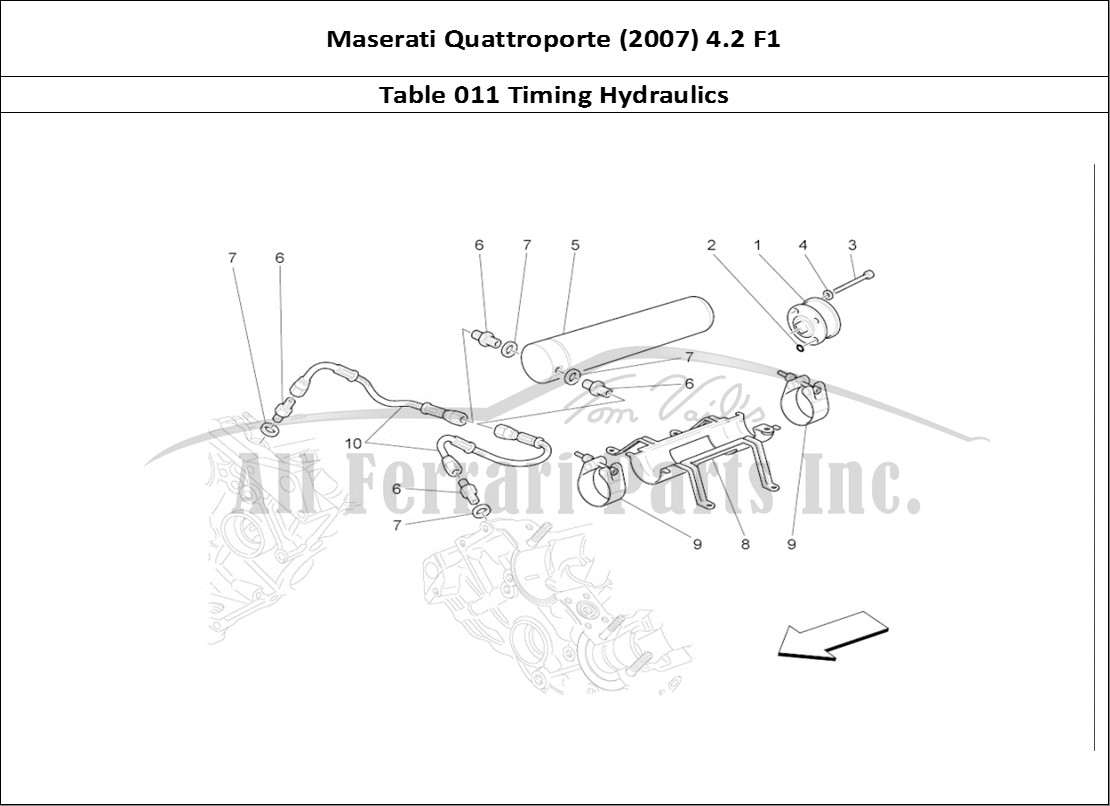 Ferrari Parts Maserati QTP. (2007) 4.2 F1 Page 011 Timing Hydraulics