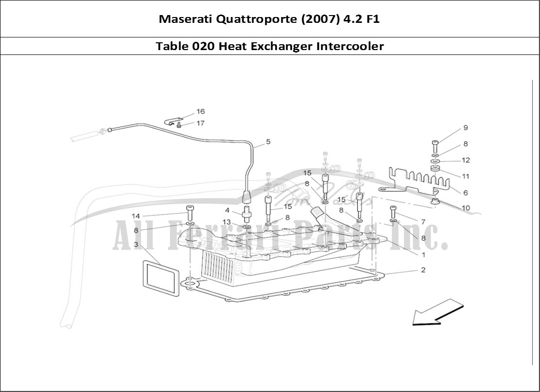 Ferrari Parts Maserati QTP. (2007) 4.2 F1 Page 020 Heat Exchanger