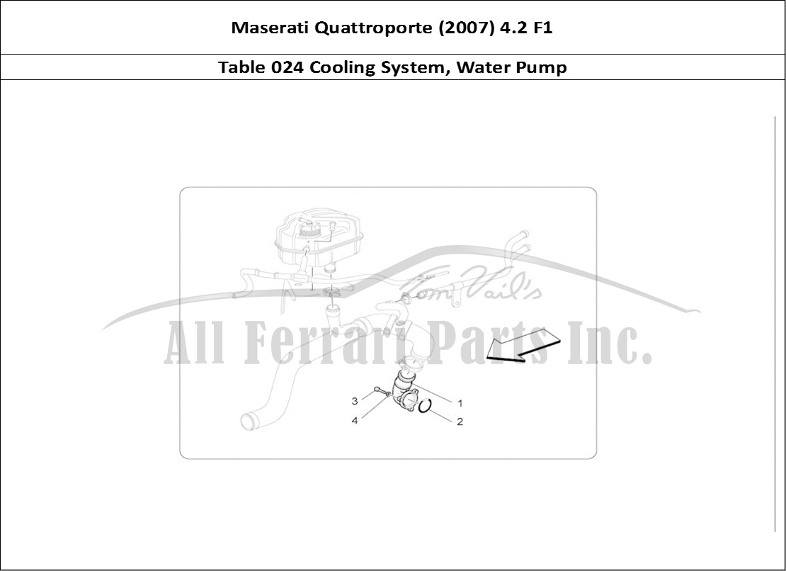 Ferrari Parts Maserati QTP. (2007) 4.2 F1 Page 024 Cooling System: Water Pu