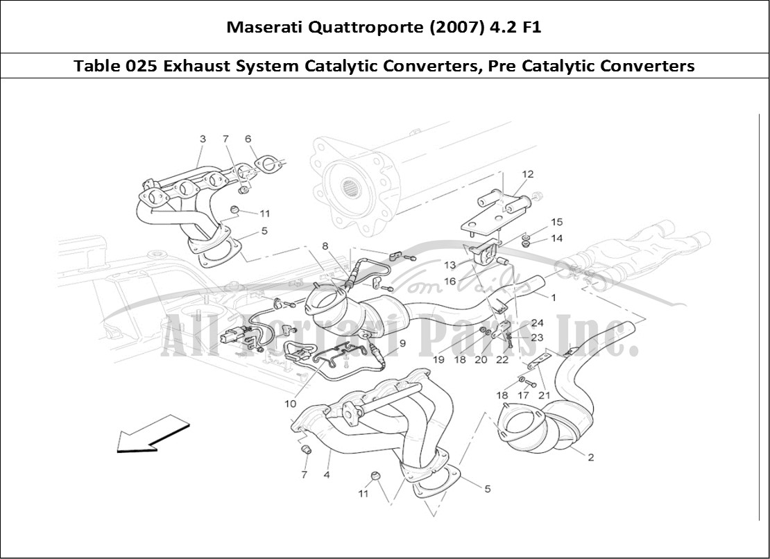 Ferrari Parts Maserati QTP. (2007) 4.2 F1 Page 025 Pre-catalytic Converters