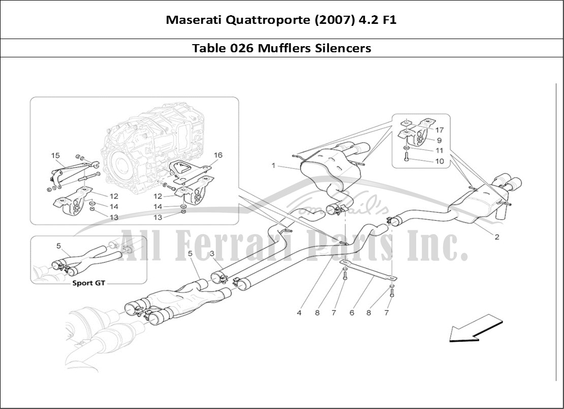 Ferrari Parts Maserati QTP. (2007) 4.2 F1 Page 026 Silencers