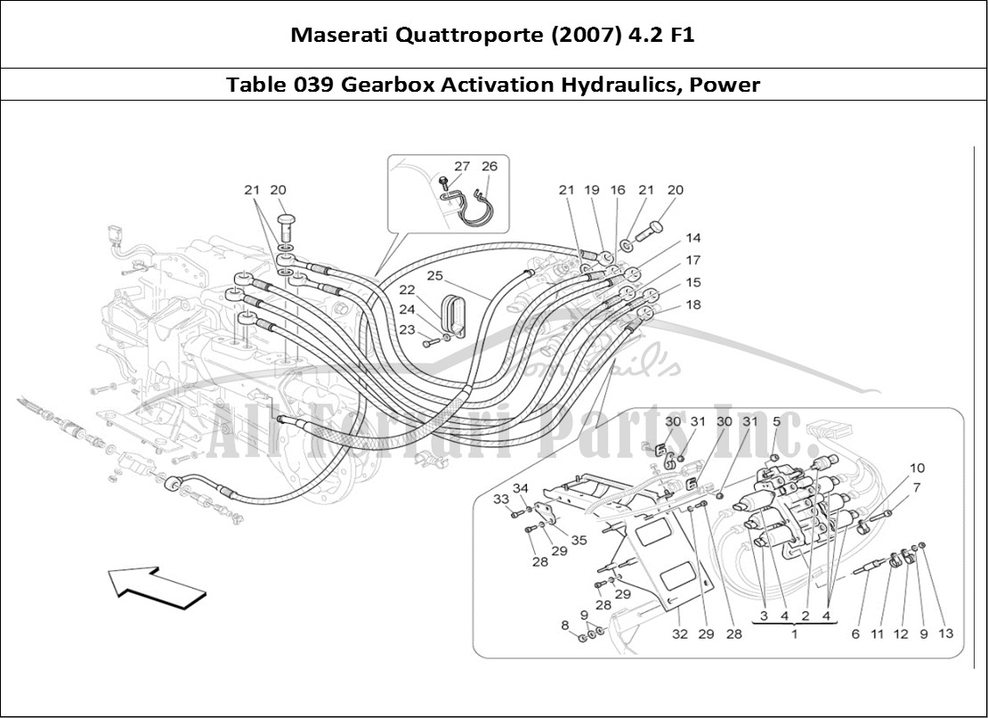 Ferrari Parts Maserati QTP. (2007) 4.2 F1 Page 039 Gearbox Activation Hydra