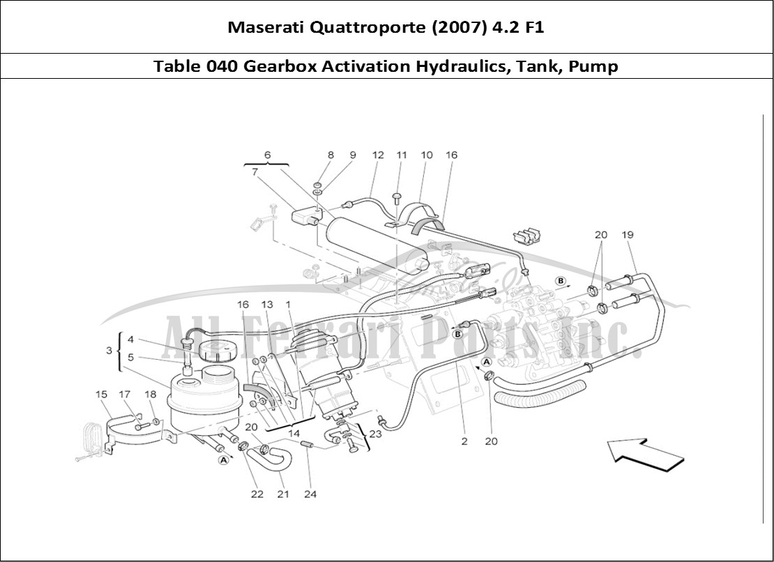Ferrari Parts Maserati QTP. (2007) 4.2 F1 Page 040 Gearbox Activation Hydra